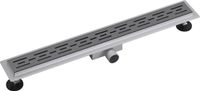 FortiFura Galeria douchegoot - 100cm - met rooster - met vloerflens - PVD - geborsteld gunmetal (antraciet)