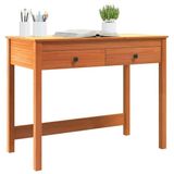 vidaXL Bureau Max Bruin Massief grenenhout 100 x 50 x 78 cm