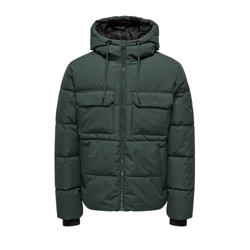 ONLY & SONS ONSELIJAH Quilted Jacket - Dark Green