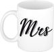 Bellatio Decorations Shoppartners Bv Witte Mrs cadeau mok / beker - 300 ml - keramiek - koffiemokken / theebekers