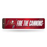 Rico Industries NFL Football Tampa Bay Buccaneers metalen straatbord, 10,2 x 38,1 cm, huisdecoratie, slaapkamer, kantoor, mannengrot