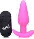 Remote XR Brands 21X Vibrating Silicone Butt Plug with Remote Control - Pink