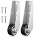 Roue de portail - 40 x 68 x 17 mm - Caoutchouc - Jeu de 2 avec support en L