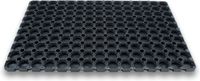 Tapis de porte en caoutchouc - Noir - 40 x 60 cm