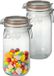 Le Parfait Voorraad/weckpot - 2x - glas - transparant - 22 x 10 cm - 1,5 L
