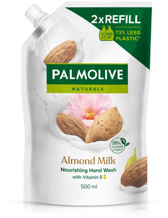 Palmolive Handzeep Navulling Doypack Naturals Almond Milk - 6 x 500 ml