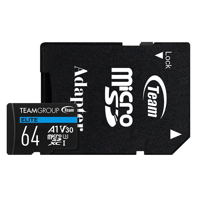 Team Group Elite MicroSD - 64GB - Class 3 - 90MB/s Lezen - Zwart