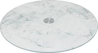 Secret de Gourmet Hapjes serveer draaiplateau - Marmer look glas - D32 cm