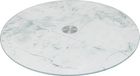 Secret de Gourmet Hapjes serveer draaiplateau - Marmer look glas - D32 cm