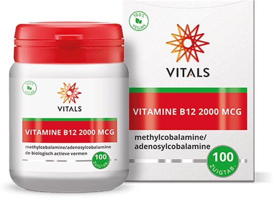 Vitals Vitamine B12 2000 mcg - 100 zuigtabletten