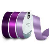 Vaessen Creative Satijnlint Set - 3 Kleuren van 10 m x 25 mm - Paars