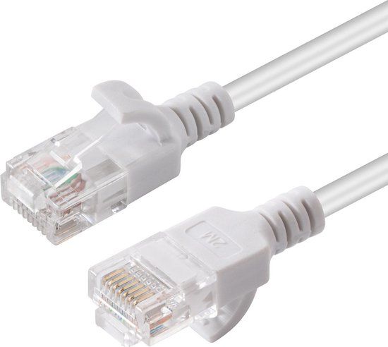 Microconnect V-UTP6075W-SLIM netwerkkabel Wit 7,5 m Cat6 U/UTP