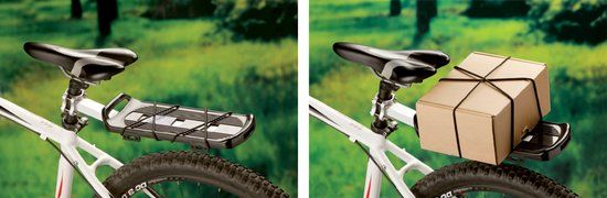 FISCHER Unisex Fietsbagagedrager voor mountainbikes, Zwart/Grijs