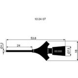 Hirschmann Test & Measurement SKS Hirschmann MICRO-KLEPS sw Krokodillenklem Steekaansluiting 0.64 mm CAT I Zwart
