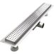 Bc-elec - 08s-50 Canal de douche 50cm Acier inoxydable, Bonde de douche, Hauteur réglable 98-142mm