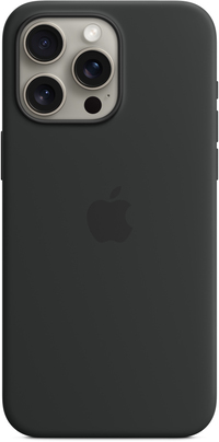 Apple iPhone 15 Pro Max Silicone Case with MagSafe - Black