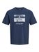 JACK & JONES Shirt donkerblauw / wit