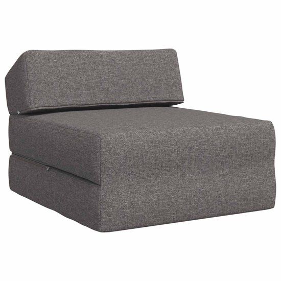 vidaXL Vouwbare Sofa Bed Lichtgrijs Stof