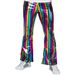 Boland 44744 Regenboogbroek, stretch, metallic effect, gestreept, kostuum, carnaval, themafeest, CSD, festival pride festival