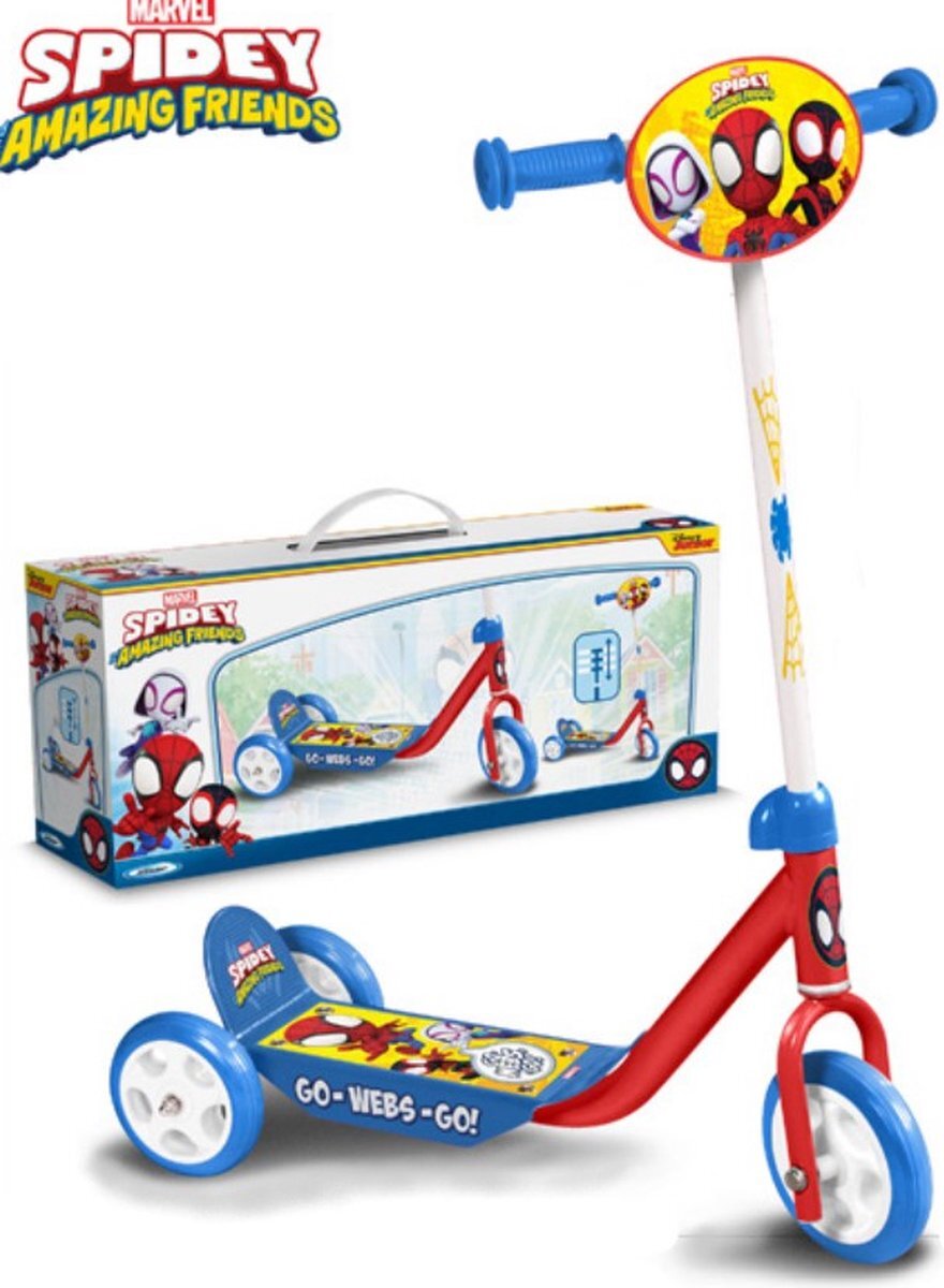 Stamp Marvel - Spidey 3-wiels Kinderstep - Rood & Blauw