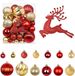 Unyqoos® Set de 50 boules de Noël rouges et or