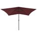 Maison Exclusive Parasol avec éclairage LED et mât en acier, bordeaux, 2x3 mètres