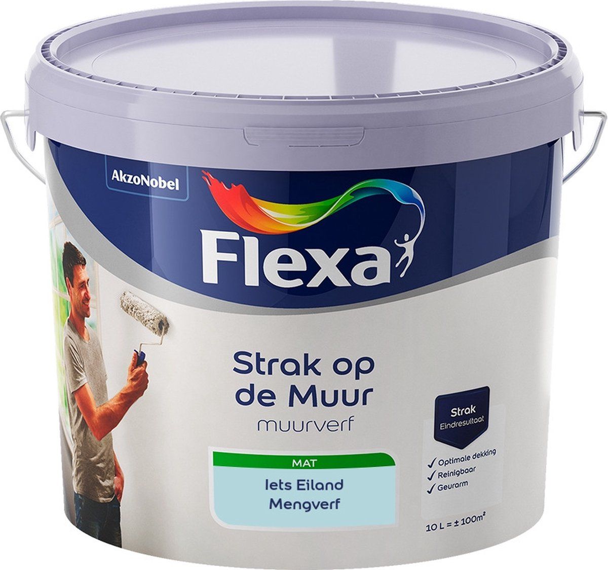 FLEXA Strak op de Muur Muurverf - Mat - Mengkleur - Iets Eiland - 10 liter