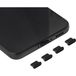 Renkforce Bouchon anti-poussière USB-C® pour appareils mobiles, noir, 4 pièces/set, noir