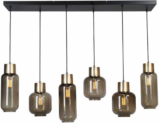 Masterlight Lett Hanglamp - 6-lichts E27 - Goud