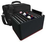 Feldherr MAXI PLUS-tas voor 8 - 11 tabletten in dikke beschermhoezen - compatibel met Apple iPad, Samsung en Microsoft Surface Go