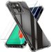 kwmobile hoesje geschikt voor Motorola Moto G67 / G77 / G87 hoesje - Smartphone case met 2x screenprotectors - Mobiele telefoon cover in transparant