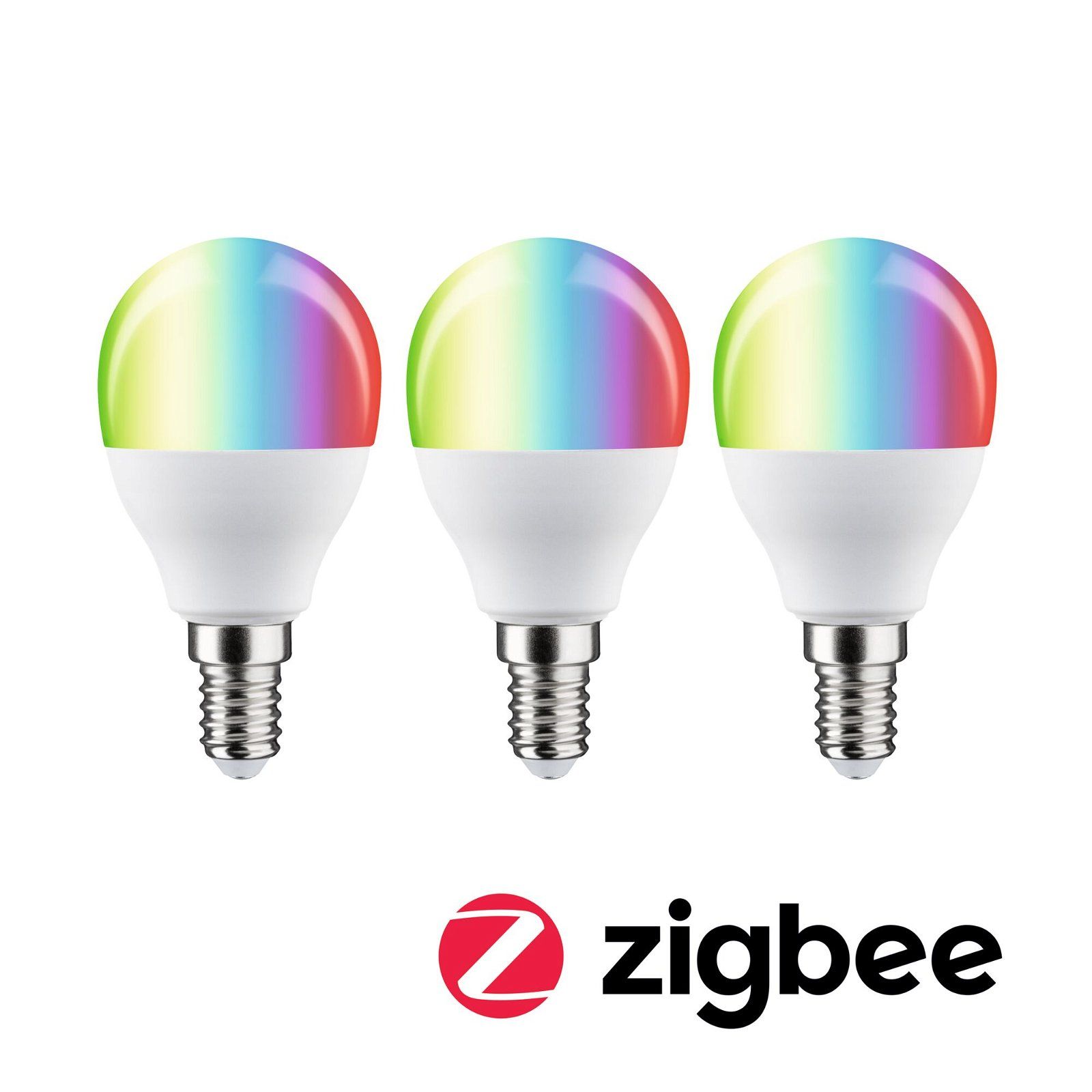 Paulmann Smart Home Zigbee 3.0 LED-kogellamp E14 - 3x5W - RGBW+ dimbaar - Mat