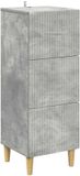 vidaXL Ladekast Betongrijs 33 x 34,5 x 90 cm Bewerkt hout