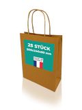 25 h-Green 25 papieren draagtassen van gerecycled papier bruin 200 x 240 x 80