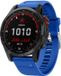 Strap-it Siliconen Smartwatch bandje - Blauw - Geschikt voor Garmin Fenix 7