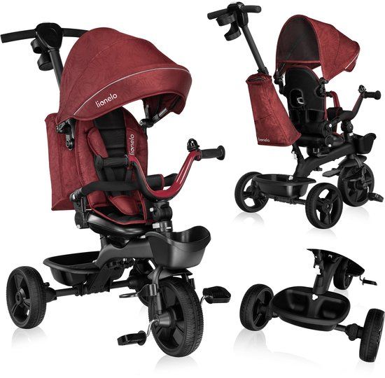 Lionelo Kori Driewieler - Rood - Opvouwbaar - 25 kg - 9 maanden - 5 jaar
