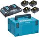 Makita Accu Starterset 18V DC18RD 4xBL1860B - 198091-4