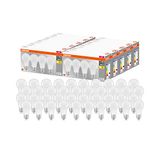 OSRAM LED Base Classic A, bolvorm met E27-fitting, niet dimbaar, vervangt 60 watt, mat, warm wit - 2700 Kelvin, 40 stuks