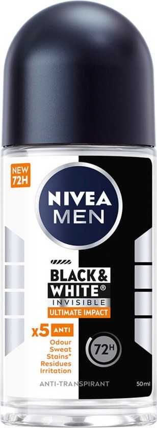 Nivea Men Black & White Ultimate Impact Deodorant Roller - 50 ml