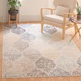 SAFAVIEH Madison Collection MAD604D Glam Ogee Trellis 90 x 150 cm Ivory/Blue