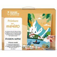 GRAINE CREATIVE Graine Créative Schilderen op nummer Schilderpakket Evasion Alpine 30 x 40 cm