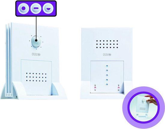 M-E DGF-300 - Entreemelder ToegangsMelder Winkelbel Set - Draadloos - Met Bewegingssensor - Aluminium