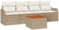 vidaXL Banc de jardin beige et crème