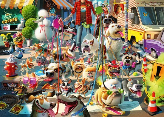 Ravensburger Puzzel Cartoon Honden 1000 Stukjes Legpuzzel Volwassenen