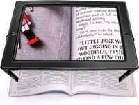 Upgrade Acryl Loupe - Grand Rectangle 5X Desktop Loupe 50 LED Éclairé Pliable Portable