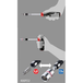 Ensemble de douilles Porte-embouts droit et T + 10 accessoires - 2 voies