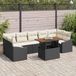 Maison Exclusive - Salon de jardin, 8 pièces, noir et beige