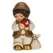 THUN - Kribbe 2022 – kinderkerststalfiguur met appel van keramiek, handbeschilderd, versie witte jurk – klassieke kerststal – 4,3 x 3 x 6,5 cm H