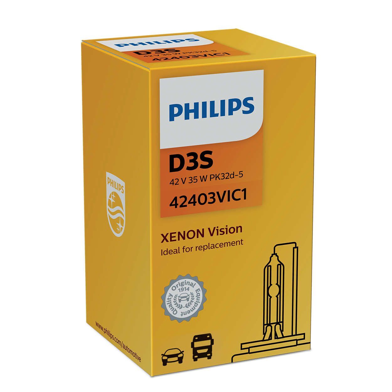 Philips Vision Type lamp: D3S, xenon autolamp