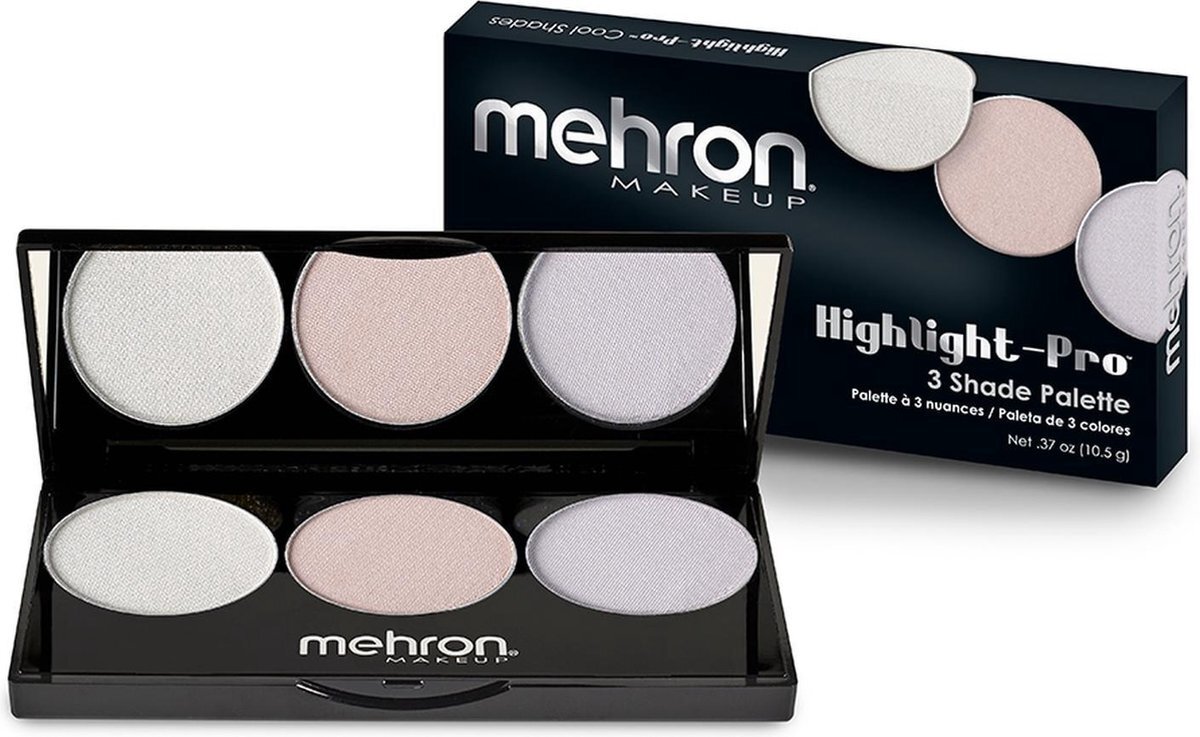 Mehron Professional Make-up Artist Highlighter Palet 3 kleuren - Cool